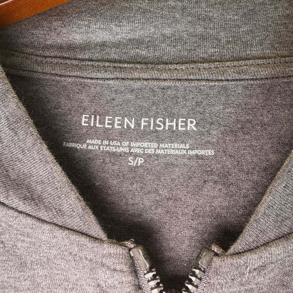 EILEEN FISHER HEATHERED ORGANIC COTTON STRETCH‎ FLIGHT JACKET Women's Size Small - Picture 3 of 10